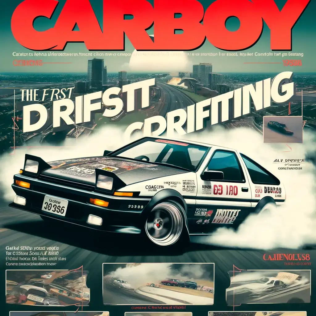 primera competicion de drifting 1986 revista Carboy
